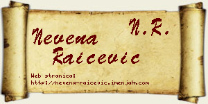 Nevena Raičević vizit kartica